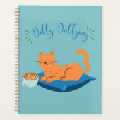 Dilly Dallying Oranje kat Planner (Voorkant)