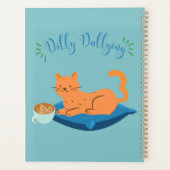 Dilly Dallying Oranje kat Planner (Achterkant)