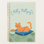 Dilly Dallying Oranje kat Planner (Voorkant)