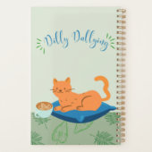 Dilly Dallying Oranje kat Planner (Achterkant)