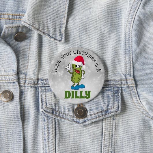 Dilly kerstkaartje 3-inch Button (In situ)