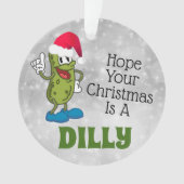 Dilly Kerstmis Pickle Circle Ornament (voorkant)