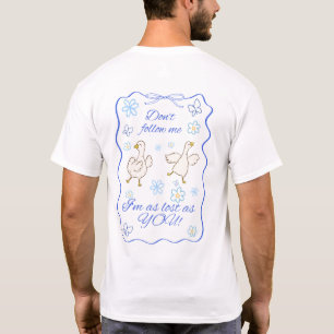 Dilly uitzetgans verdwaalt, voor en achter t-shirt