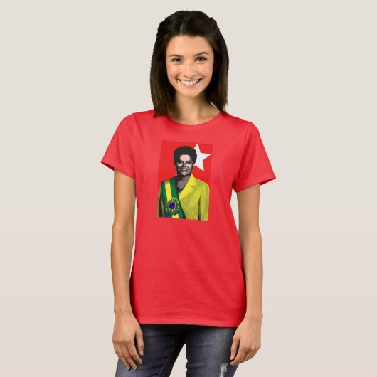Dilma Presidente 2014 Brasil Eleções T-shirt (Voorkant volledig)