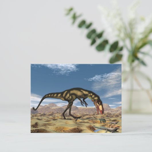 Dilong dinosaur - 3D rendering Briefkaart (Staand voorkant)