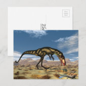 Dilong dinosaur - 3D rendering Briefkaart (Voorkant / Achterkant)