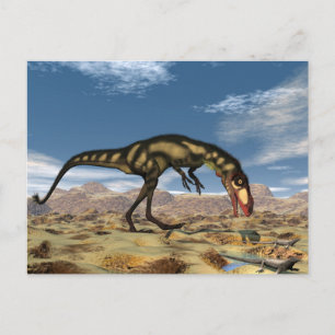 Dilong dinosaur - 3D rendering Briefkaart