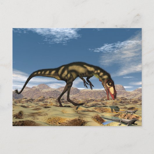 Dilong dinosaur - 3D rendering Briefkaart (Voorkant)