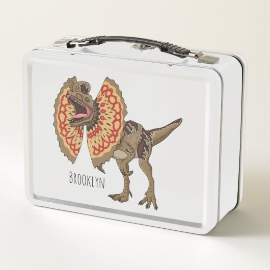 Dilophosaurus cartoon illustratie (Achterkant)