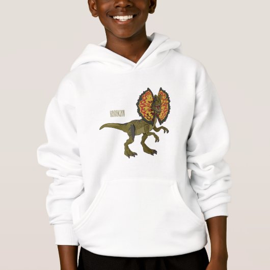 Dilophosaurus cartoon illustratie (Voorkant)