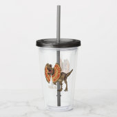 Dilophosaurus cartoon illustratie acryl drinkbeker (Voorkant)