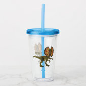 Dilophosaurus cartoon illustratie acryl drinkbeker (Voorkant)