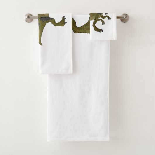 Dilophosaurus cartoon illustratie bad handdoek (Insitu)