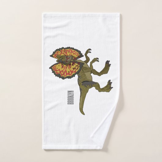 Dilophosaurus cartoon illustratie bad handdoek (Handdoek)