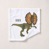 Dilophosaurus cartoon illustratie bad handdoek (Wasdoekje)