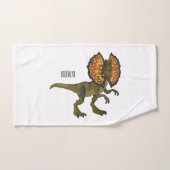 Dilophosaurus cartoon illustratie bad handdoek (Handdoek)