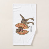 Dilophosaurus cartoon illustratie bad handdoek (Handdoek)