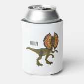 Dilophosaurus cartoon illustratie blikjeskoeler (Blikje Achterkant)