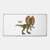 Dilophosaurus cartoon illustratie bureaumat (Voorkant)