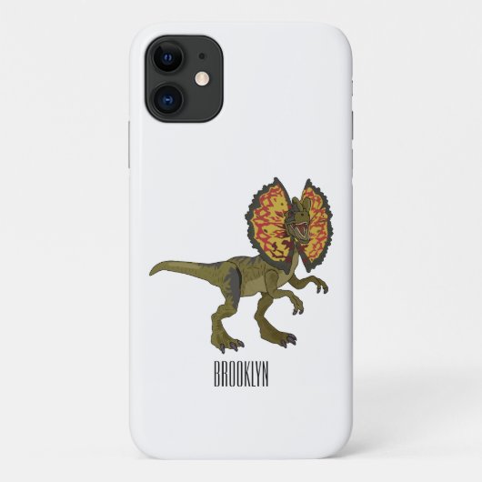 Dilophosaurus cartoon illustratie Case-Mate iPhone case (Achterkant)