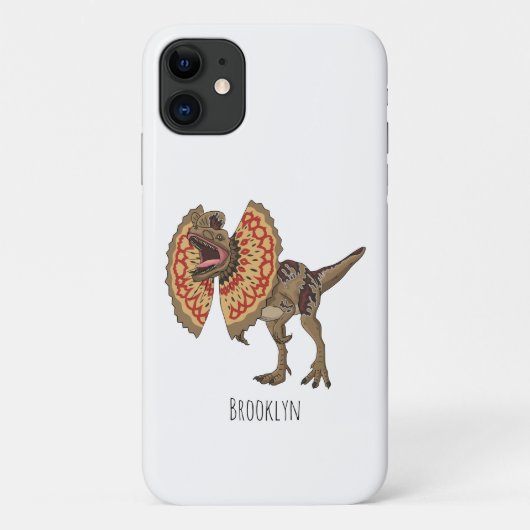 Dilophosaurus cartoon illustratie Case-Mate iPhone case (Achterkant)