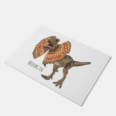 Dilophosaurus cartoon illustratie deurmat (Schuin)