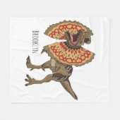 Dilophosaurus cartoon illustratie fleece deken (Voorkant (Horizontaal))
