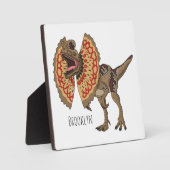 Dilophosaurus cartoon illustratie fotoplaat (Voorkant)