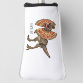 Dilophosaurus cartoon illustratie golfheadcover (Draai 90)