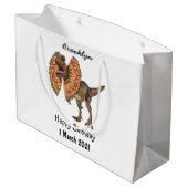 Dilophosaurus cartoon illustratie groot cadeauzakje (Achterkant Gekanteld)