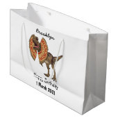 Dilophosaurus cartoon illustratie groot cadeauzakje (Voorkant Gekanteld)