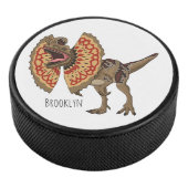 Dilophosaurus cartoon illustratie hockey puck (3/4)