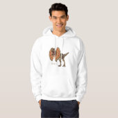 Dilophosaurus cartoon illustratie hoodie (Voorkant volledig)