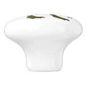 Dilophosaurus cartoon illustratie keramische knop (Zijkant)