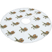 Dilophosaurus cartoon illustratie kerstboom rok (Gekanteld)