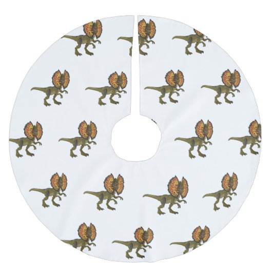 Dilophosaurus cartoon illustratie kerstboom rok (Voorkant)