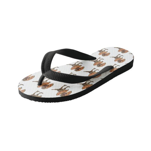 Dilophosaurus cartoon illustratie kinder teenslippers (Schuin)