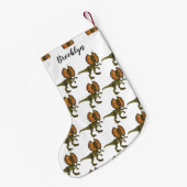 Dilophosaurus cartoon illustratie kleine kerstsok (Achterkant (Hangend))