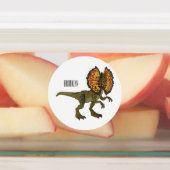 Dilophosaurus cartoon illustratie labels (Aangebracht)