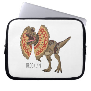 Dilophosaurus cartoon illustratie laptop sleeve