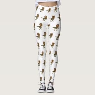 Dilophosaurus cartoon illustratie leggings