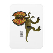 Dilophosaurus cartoon illustratie magneet (Verticaal)