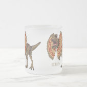 Dilophosaurus cartoon illustratie matglas koffiemok (Center)