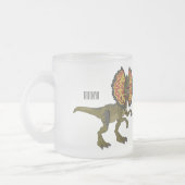 Dilophosaurus cartoon illustratie matglas koffiemok (Links)