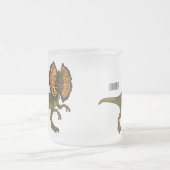 Dilophosaurus cartoon illustratie matglas koffiemok (Center)