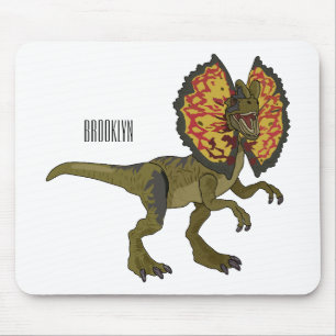 Dilophosaurus cartoon illustratie muismat