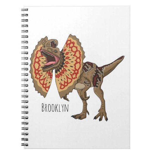 Dilophosaurus cartoon illustratie notitieboek (Voorkant)