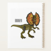 Dilophosaurus cartoon illustratie planner (Achterkant)