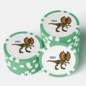 Dilophosaurus cartoon illustratie poker chips (Opstapeling)