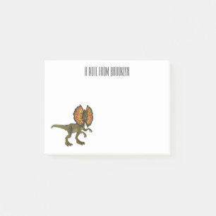 Dilophosaurus cartoon illustratie post-it® notes